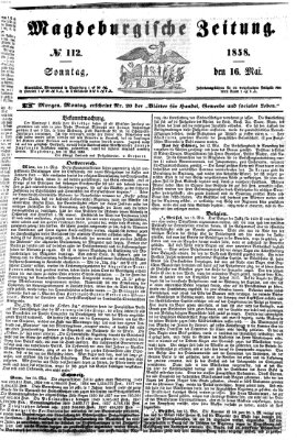 Magdeburgische Zeitung Sonntag 16. Mai 1858