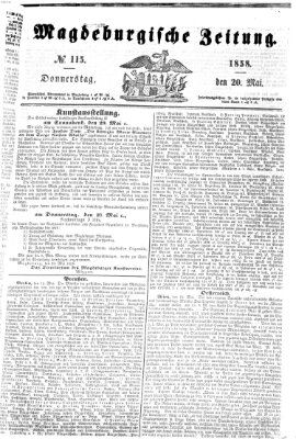 Magdeburgische Zeitung Donnerstag 20. Mai 1858