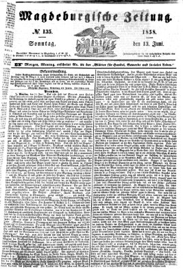 Magdeburgische Zeitung Sonntag 13. Juni 1858