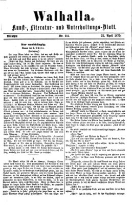 Walhalla (Der Bayerische Landbote) Sonntag 24. April 1870