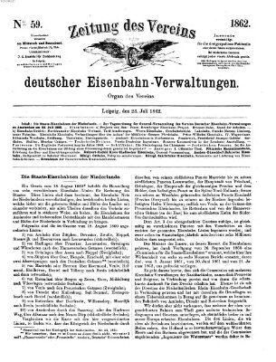 Zeitung des Vereins Deutscher Eisenbahnverwaltungen (Eisenbahn-Zeitung) Mittwoch 23. Juli 1862