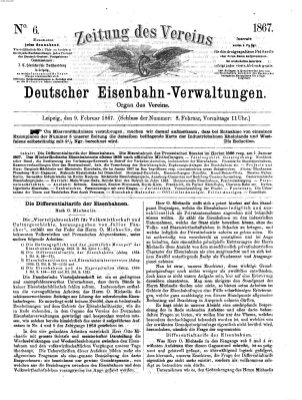 Zeitung des Vereins Deutscher Eisenbahnverwaltungen (Eisenbahn-Zeitung) Samstag 9. Februar 1867