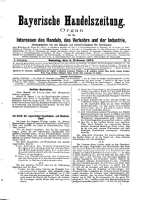 Bayerische Handelszeitung Samstag 4. Februar 1871