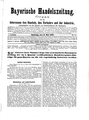 Bayerische Handelszeitung Samstag 6. Mai 1871