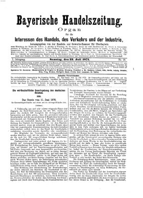 Bayerische Handelszeitung Samstag 22. Juli 1871