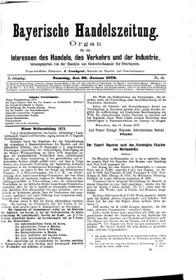 Bayerische Handelszeitung Samstag 20. Januar 1872