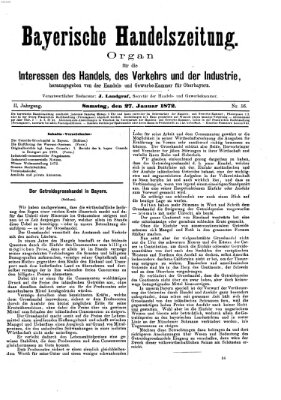 Bayerische Handelszeitung Samstag 27. Januar 1872