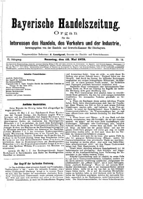 Bayerische Handelszeitung Samstag 25. Mai 1872