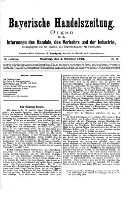 Bayerische Handelszeitung Samstag 5. Oktober 1872