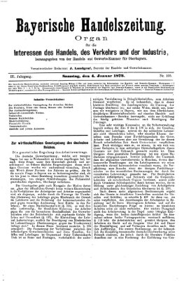 Bayerische Handelszeitung Samstag 4. Januar 1873