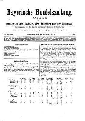 Bayerische Handelszeitung Samstag 25. Januar 1873