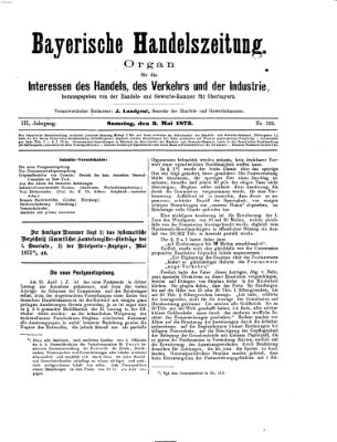 Bayerische Handelszeitung Samstag 3. Mai 1873