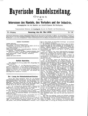 Bayerische Handelszeitung Samstag 31. Mai 1873