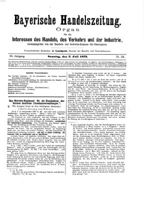 Bayerische Handelszeitung Samstag 5. Juli 1873