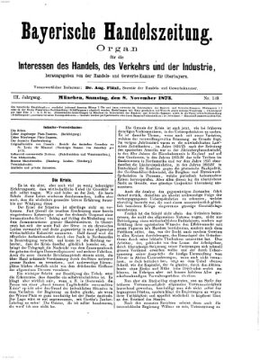 Bayerische Handelszeitung Samstag 8. November 1873