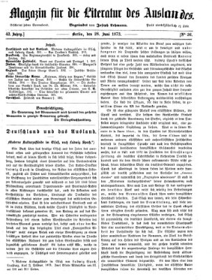 Magazin für die Literatur des Auslandes Samstag 28. Juni 1873