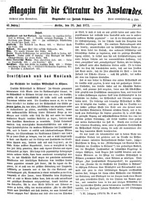 Magazin für die Literatur des Auslandes Samstag 26. Juli 1873