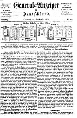 General-Anzeiger für Deutschland (Nürnberger Abendzeitung) Mittwoch 25. September 1872