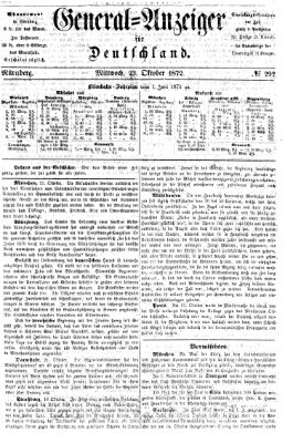 General-Anzeiger für Deutschland (Nürnberger Abendzeitung) Mittwoch 23. Oktober 1872