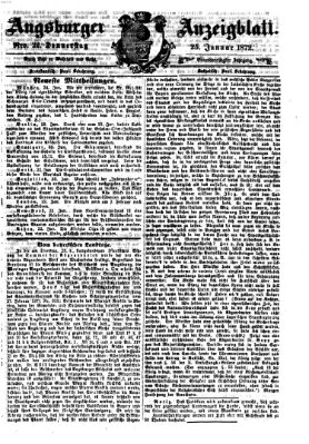 Augsburger Anzeigeblatt Donnerstag 25. Januar 1872