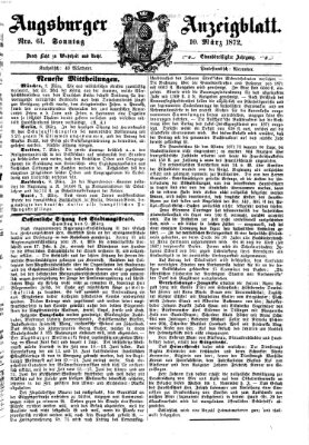 Augsburger Anzeigeblatt Sonntag 10. März 1872