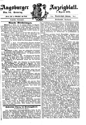 Augsburger Anzeigeblatt Sonntag 7. April 1872