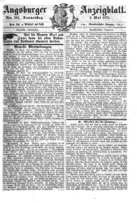 Augsburger Anzeigeblatt Donnerstag 2. Mai 1872