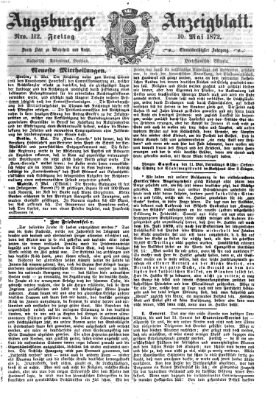 Augsburger Anzeigeblatt Freitag 10. Mai 1872