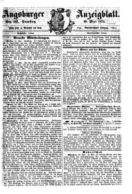 Augsburger Anzeigeblatt Samstag 25. Mai 1872