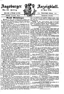 Augsburger Anzeigeblatt Freitag 31. Mai 1872