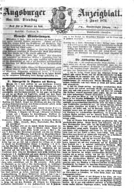 Augsburger Anzeigeblatt Dienstag 4. Juni 1872