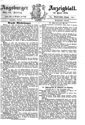 Augsburger Anzeigeblatt Freitag 14. Juni 1872