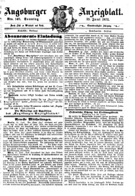 Augsburger Anzeigeblatt Sonntag 23. Juni 1872