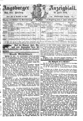 Augsburger Anzeigeblatt Freitag 12. Juli 1872