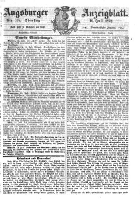 Augsburger Anzeigeblatt Dienstag 16. Juli 1872