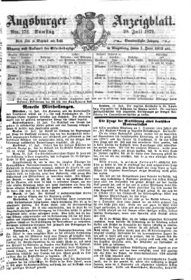 Augsburger Anzeigeblatt Samstag 20. Juli 1872