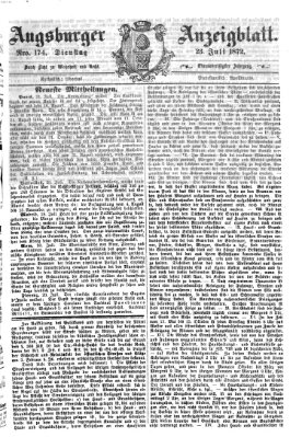 Augsburger Anzeigeblatt Dienstag 23. Juli 1872