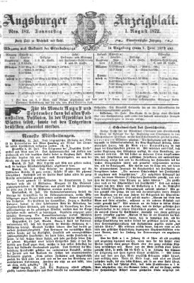 Augsburger Anzeigeblatt Donnerstag 1. August 1872