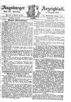 Augsburger Anzeigeblatt Samstag 10. August 1872