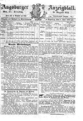 Augsburger Anzeigeblatt Dienstag 20. August 1872