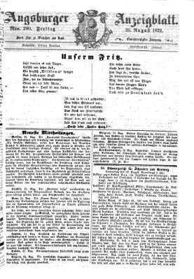 Augsburger Anzeigeblatt Freitag 23. August 1872