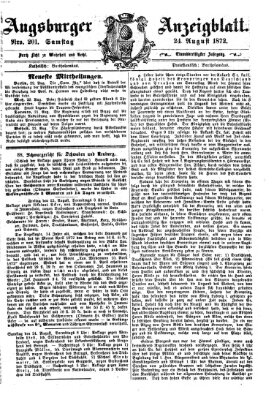 Augsburger Anzeigeblatt Samstag 24. August 1872