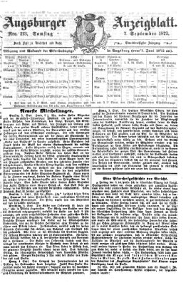 Augsburger Anzeigeblatt Samstag 7. September 1872