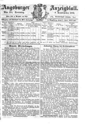 Augsburger Anzeigeblatt Sonntag 8. September 1872