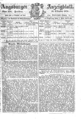 Augsburger Anzeigeblatt Freitag 25. Oktober 1872