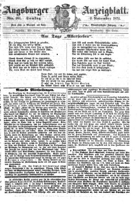 Augsburger Anzeigeblatt Samstag 2. November 1872