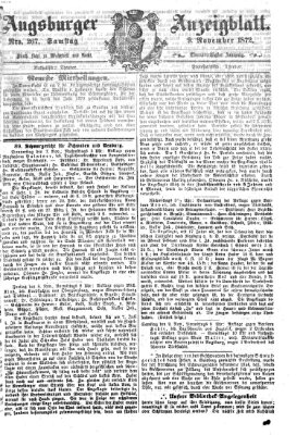 Augsburger Anzeigeblatt Samstag 9. November 1872