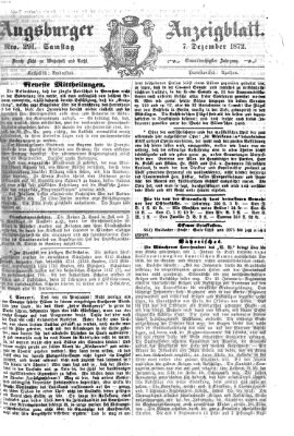 Augsburger Anzeigeblatt Samstag 7. Dezember 1872