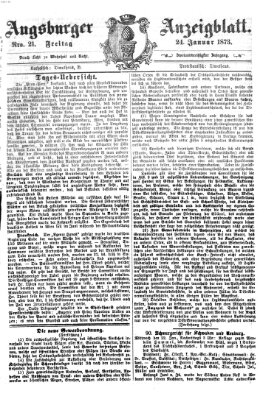 Augsburger Anzeigeblatt Freitag 24. Januar 1873