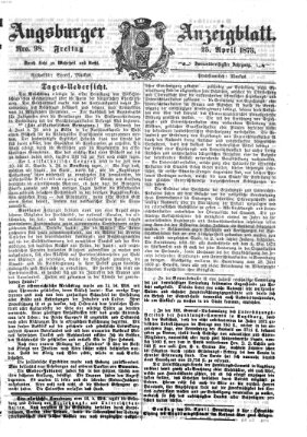 Augsburger Anzeigeblatt Freitag 25. April 1873